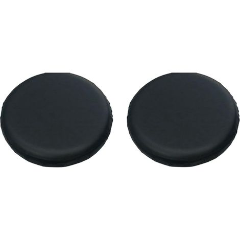 Lot de 2 coussins ronds pour tabouret de bar de 28 à 33 cm, housses imperméables pour tabouret de bar, noir (1/5)