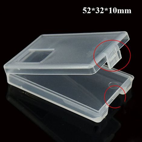 Boîte de rangement transparente pour bijoux et perles 52 x 32 x 10 mm (1/5)