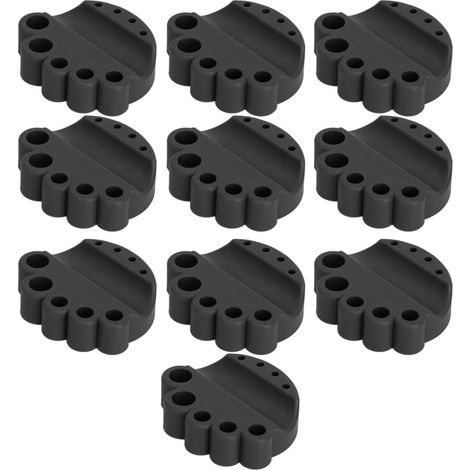 10 pièces Support gobelets silicone lavable stable pour peinture pigments et encres noir (1/5)