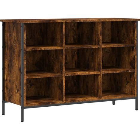 Armoire à chaussure Meuble à chaussures chêne fumé 100x35x70 cm bois d'ingénierie (1/5)