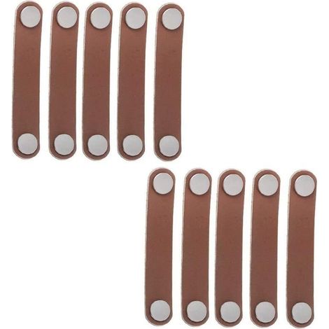 Lot de 10 poignées de porte de tiroir rétro en cuir de 96 mm / boutons / poignées / pour armoire, porte-documents, valise, cave à vin, boîte en bois, boîte cadeau, boîte à chaussures, accessoires de m