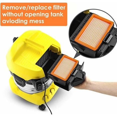 Filtre plissé Plat 2 pièces pour aspirateur Multi-usages Karcher MV4 MV5 MV6 WD4 WD5 WD6 WD5P aspirateur Eau-poussière - remplace 2.863-005.0
