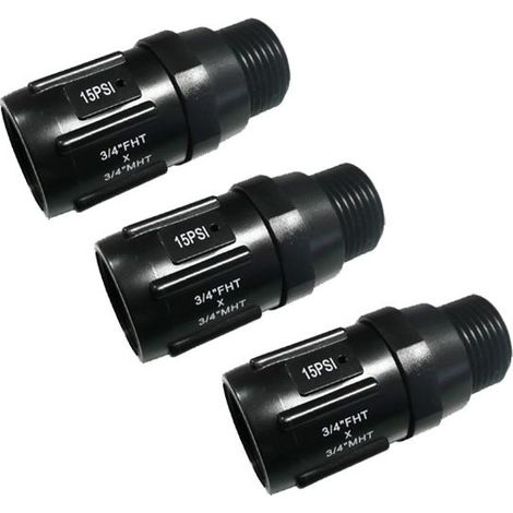 Lot de 3 Régulateur de pression 3/4'', pression de sortie 1.5 bar - 15 psi (1/2)