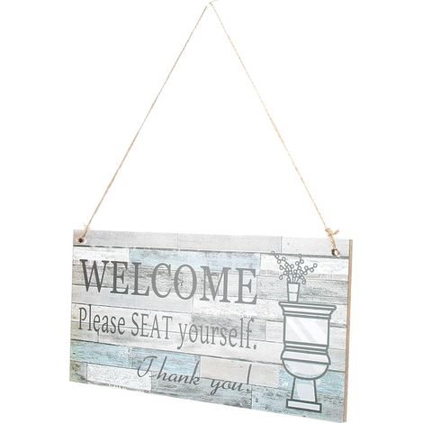 5 plaques suspendues en bois pour porte, fenêtre ou mur : bienvenue, décoration à faire soi-même (30 x 15 cm) (1/5)