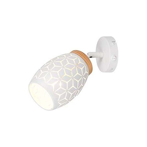 Applique murale de couloir en métal blanc E14 orientable L 27 cm (1/5)