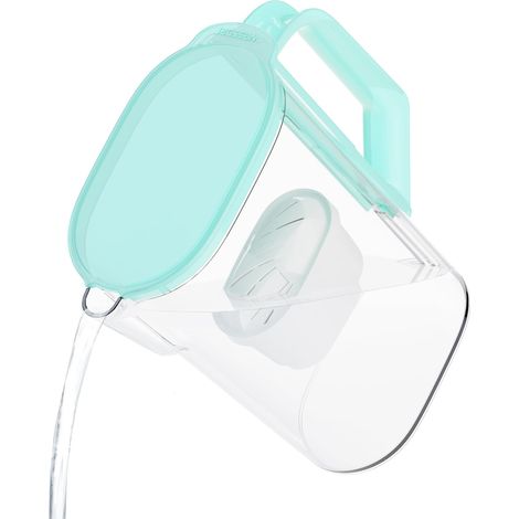 Carafe d'eau filtrante pour réfrigérateur 2,7l, Pichet filtrante avec filtre a eau compatible avec Maxtra, Réduction du Calcaire, du Chlore – Menthe (1/5)