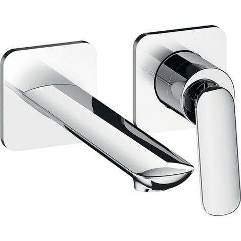 Façade mitigeur lavabo large encastré 2 trous Chromé Foil - CRISTINA ONDYNA FL25951 (1/2)