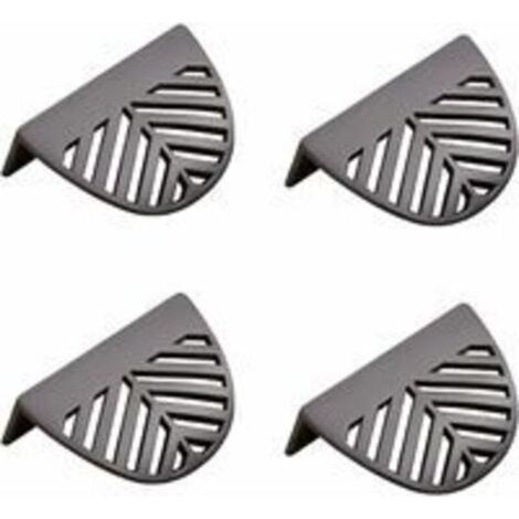 4pcs Forme des Feuilles Cabinet Pulls Laiton Doré Poignées De Meubles De Cuisine Porte De Cuivre Tirettes De Tiroir-Noir (1/5)