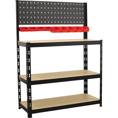 Sealey AP12601 Steel Workbench with Pegboard 1m
