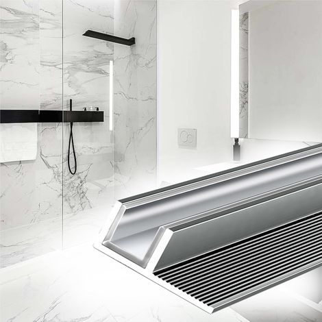 Profilé en F pour panneau de douche fixe verre 2/7 3/8 1/2 (1/5)