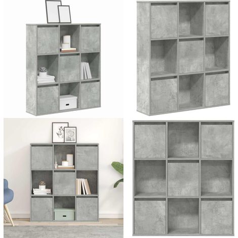 vidaXL Bücherregal Betongrau 89x24x101,5 cm Holzwerkstoff (1/5)