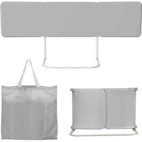 Wolketon Sponda letto pieghevole bimbi 180 cm, grigia, altezza regolabile 0-30 cm (1/5)