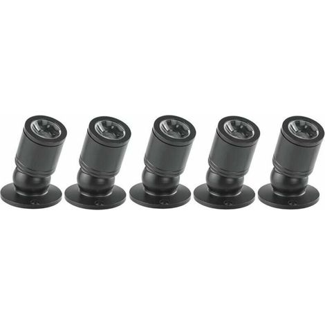 Mini LED Spotlights, Recessed Ceiling Spotlights, 1W, Downlights, Recessed Wall and Ceiling Spotlights, 5pcs (1/5)