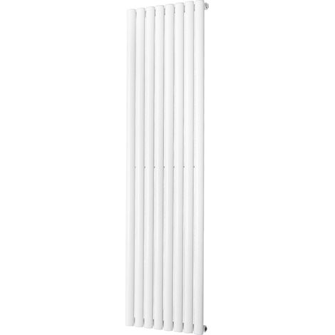 Warmehaus Vertical Oval Panel Single Radiator White 1800 x 473mm (1/5)