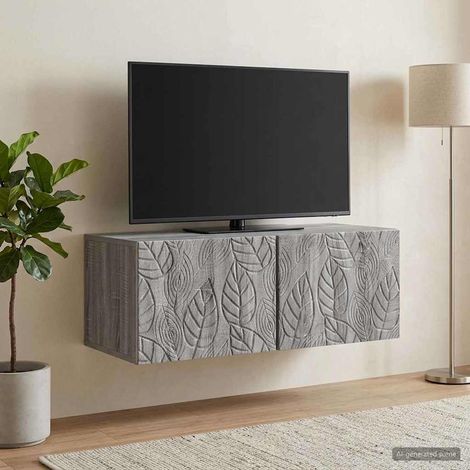 Wandmontierter TV-Schrank 59,5 x 31 cm Grau Sonoma (1/5)