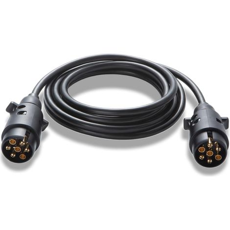 Rallonge Remorque 7 Broches 3,0 m, Extension Câble Prise Remorque 7 Broches 12V - Mâle a Mâle (1/5)
