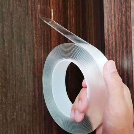 Ruban Adhésif Double Face Nano - 1 mm Épaisseur - 30 mm Largeur - 1 m Longueur - Pour Surfaces Lisses (1/4)