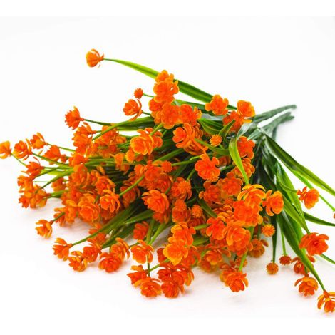 Buis Artificiel - Arbuste Orangé UV Résistant pour Extérieur et Intérieur - Décoration de Jardin et Balcon - Lot de 4 (1/5)