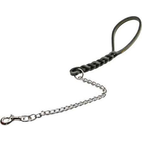 GUINZAGLIO PER CANI DOPPIA TRECCIA CON CATENA 600 mm