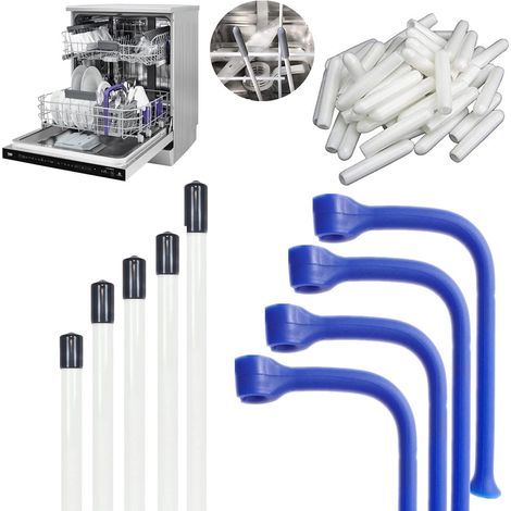 Lot de 24 porte-verres à pied pour lave-vaisselle - 28 cm, 24 cm, 21 cm, 17 cm, 11,5 cm, capuchons universels pour réparation de dents de lave-vaisselle (ensemble bleu)