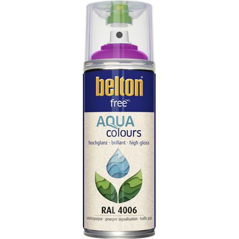 belton free Lackspray AQUAcolours 400 ml verkehrspurpur hochglanz Wasserlack
