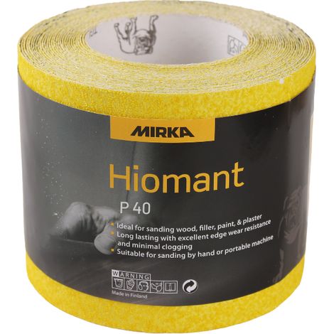 Mirka 115mm Yellow Hiomant Paper 5m Rolls - P40