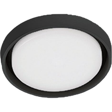 Alu Applique Et Plafonnier À Led Gris Foncé 30W 3000K Ip54, Design Moderne Circulaire Avec Diffuseur En Polycarbonate Opalin Satiné (1/2)