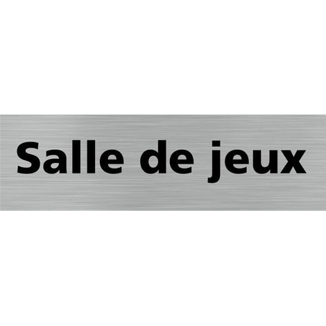 Pictogramme SALLE DE JEUX (Q0248).- Adhésif aspect aluminium brossé - (1/5)
