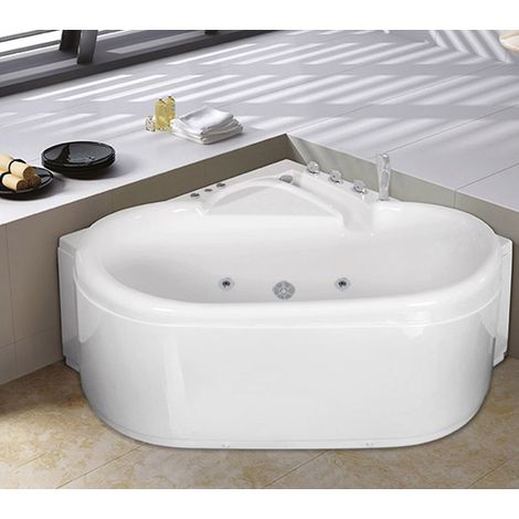 Bagno Italia Vasca da bagno idromassaggio cm 125x125 luci led 15 idrogetti (1/4)