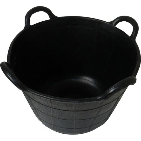 Rubber Feeding Bucket Flexi Tub 40L (4 Handle Horse Animal Feed Storage)