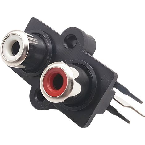 Interface d'entrée audio RCA Lotus Signal, prise vidéo pour haut-parleur, rouge et blanche, 2/4/6 trous, prise audio AV 2 trous rouge et blanche (1/2)