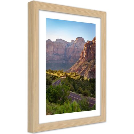 Quadro con cornice, Strada di montagna - 30x45 (1/5)