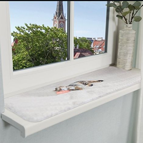 Matelas nani pour les rebords de fenêtre 90 × 28 cm, gris
