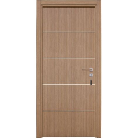 Bloc-porte pose fin de chantier collection PREMIUM Seymour, H.204 x l.93 cm, aspect chêne gris, réversible