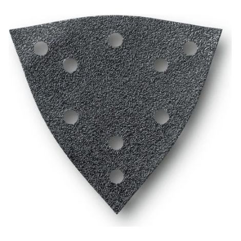 16 FOGLI ABRASIVI FORATI TRIANGOLARI GR.80 130 MM