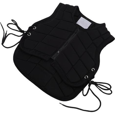 Gilet équitation enfant fermeture à zip avant rembourré polyester veste cheval protection ajustable CS 1 pièce (1/5)