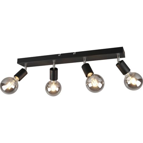 Plafonnier  Vannes Noir mat 4x40W E27 (1/5)