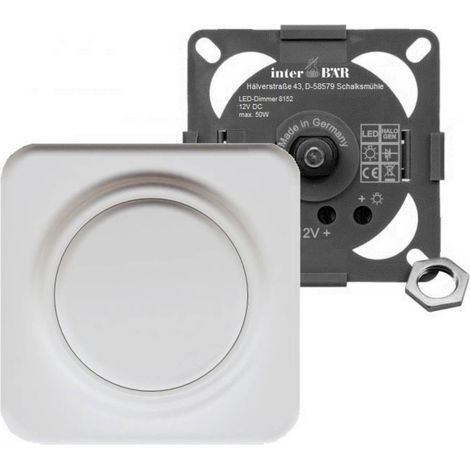 interBär 8152-008.01 Dimmer da incasso per mobili Bianco