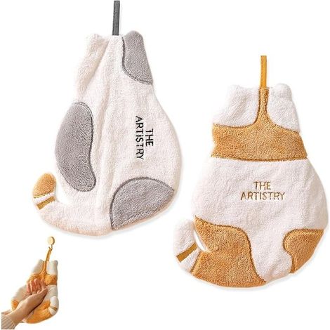Coral Fleece Cat Towel, Kitchen Towels, Hanging Towels Absorbent, Soft Kitchen Towels, Multipurpose Towels (1/5)