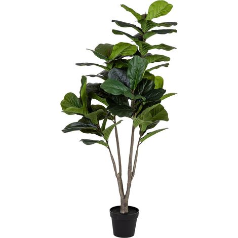 Ficus liata verde decorativa artificial con 66 hojas verde 89x89x150 (1/5)