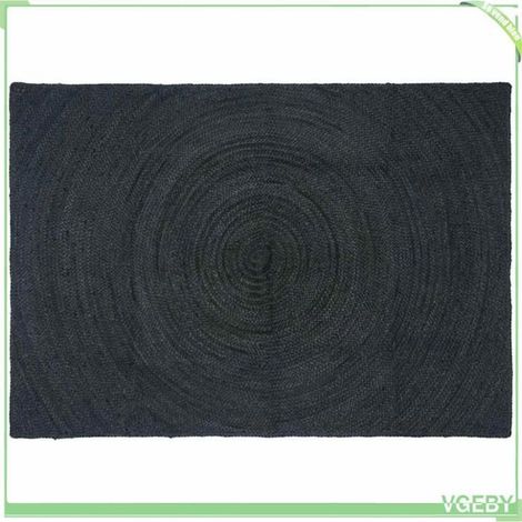 42010562 Tapis de surface Rectangulaire Gris foncé 120 x 170 cm Jute (1/5)