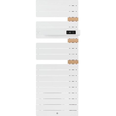 Thermor – Sèche-serviette électrique 500W avec soufflerie – Dimensions 122,4 x 55 x 15 cm – Orientation mât à gauche – Blanc satin