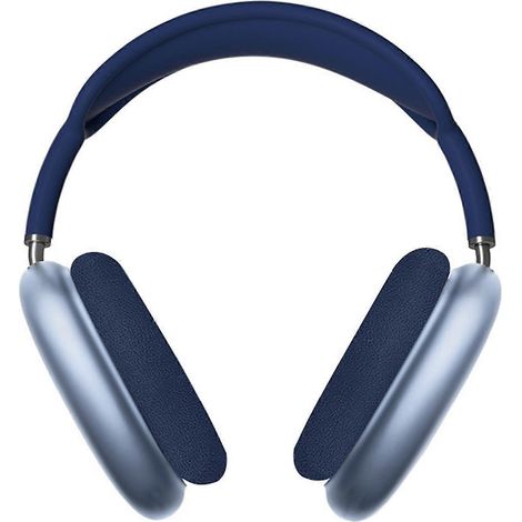 Casque audio circum-aural P9 avec mousse à mémoire de forme et revêtement intégral, réduction active du bruit-Blue