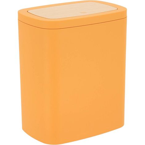 Papelera abs + pvc bambú 5l - mostaza - Tendance (1/5)