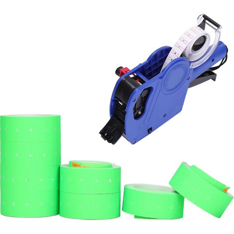 MX5500 Einzeiliges Preisschildpapier (3 Rollen pro Packung, 15.000 Blatt) Supermarkt Einzeiliges Preisschildpapier 2112MM, Fluoreszierendes Grün. (1/5)