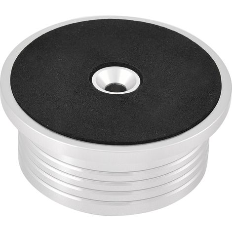 Disque de Calage pour Platine Vinyle 60Hz avec Niveau à Bulle et Fixation pour Tourne-disques Argenté (1/5)