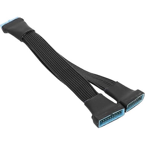 Câble répartiteur USB 3.0 femelle vers mâle 19/20 broches à 2 ports pour accessoires de carte mère, cordon adaptateur d'extension interne (1/5)