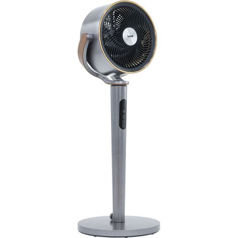 Baridi DH264 12"" Pedestal Fan Remote Control Back Light &12hr Timer Grey