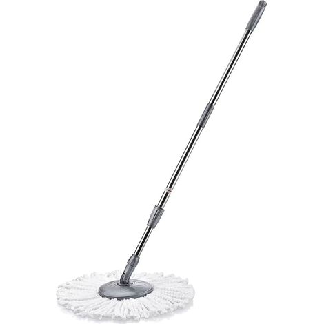 Asta telescopica per mocio rotante + panno in microfibra di ricambio, lunghezza asta 115 cm, materiale acciaio + plastica, EH-1 (1/3)