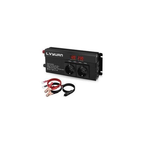 Inverter 12V 220V 1600W da DC a AC, convertitore di potenza per auto con 4 porte USB e 2 prese EU (1/4)